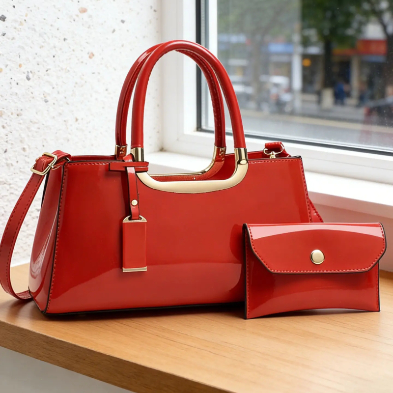 Luxury Zipper Bags - Damen-Handtaschen-Set, Leichter Luxus PU-Material Umhängetaschen, Verstellbarer