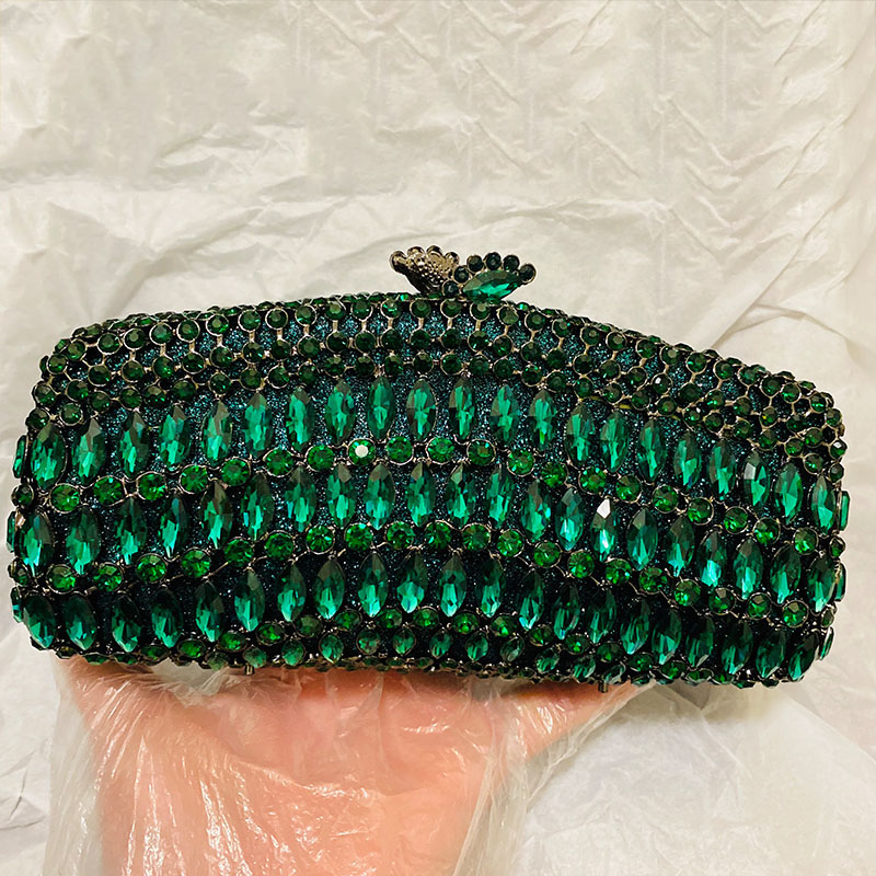 Luxury Bags Green - Luxus Grün Strass Abend Kupplung Geldbörsen
