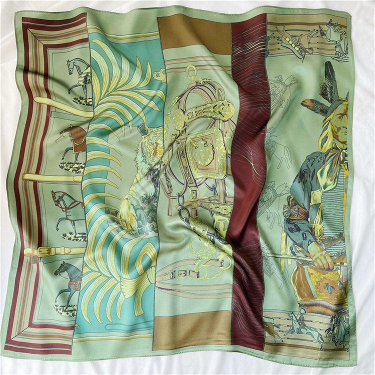 Luxury Bags Green - Kleiner Maulbeerseide-Schal 65CM Damen Grüne Bandanas