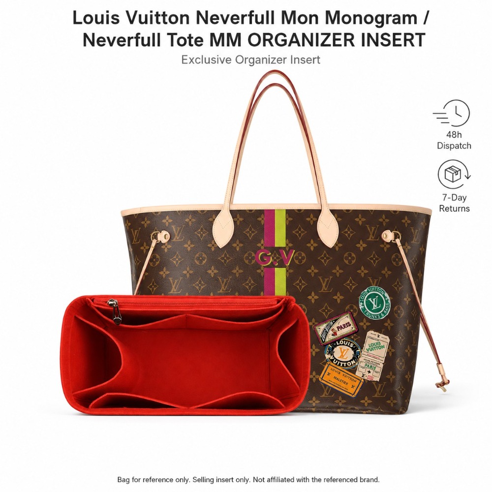 Luxury Bags Louis Vuitton - Luxuriöser Filz-Taschenorganizer für Louis Vuitton Neverfull