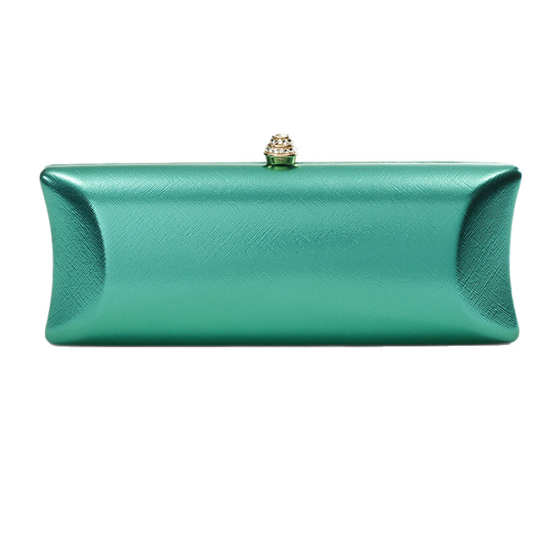 Luxury Bags Green - Klassische lange Box-Abendtasche für Damen, luxuriöse