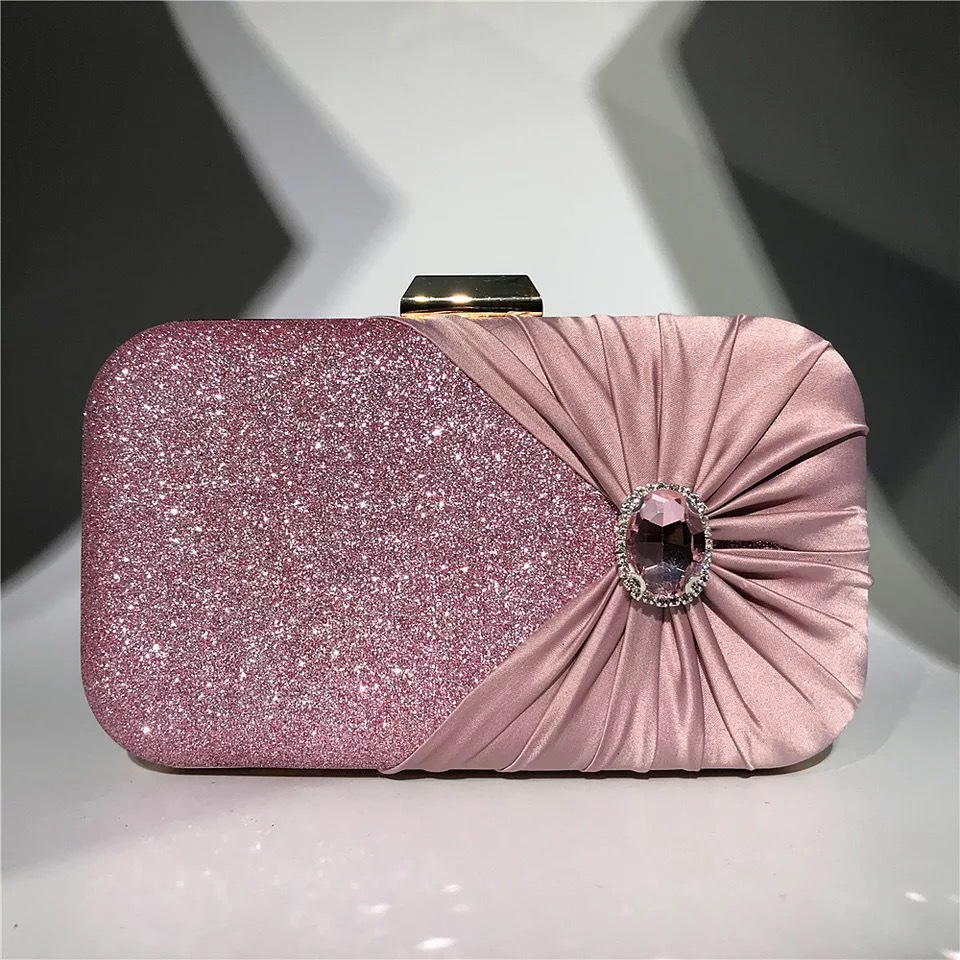 Luxury Bags Green - Silberne Luxus-Kristall-Abendtaschen, Blumen-Designer, Diamant-Tageskupplungen für Frauen,