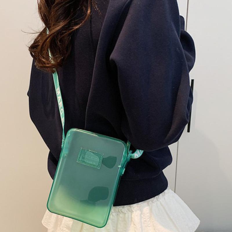 Shoulder Bag Slouchy - NewFashionable PVC Messenger Bag Transparente Umhängetasche