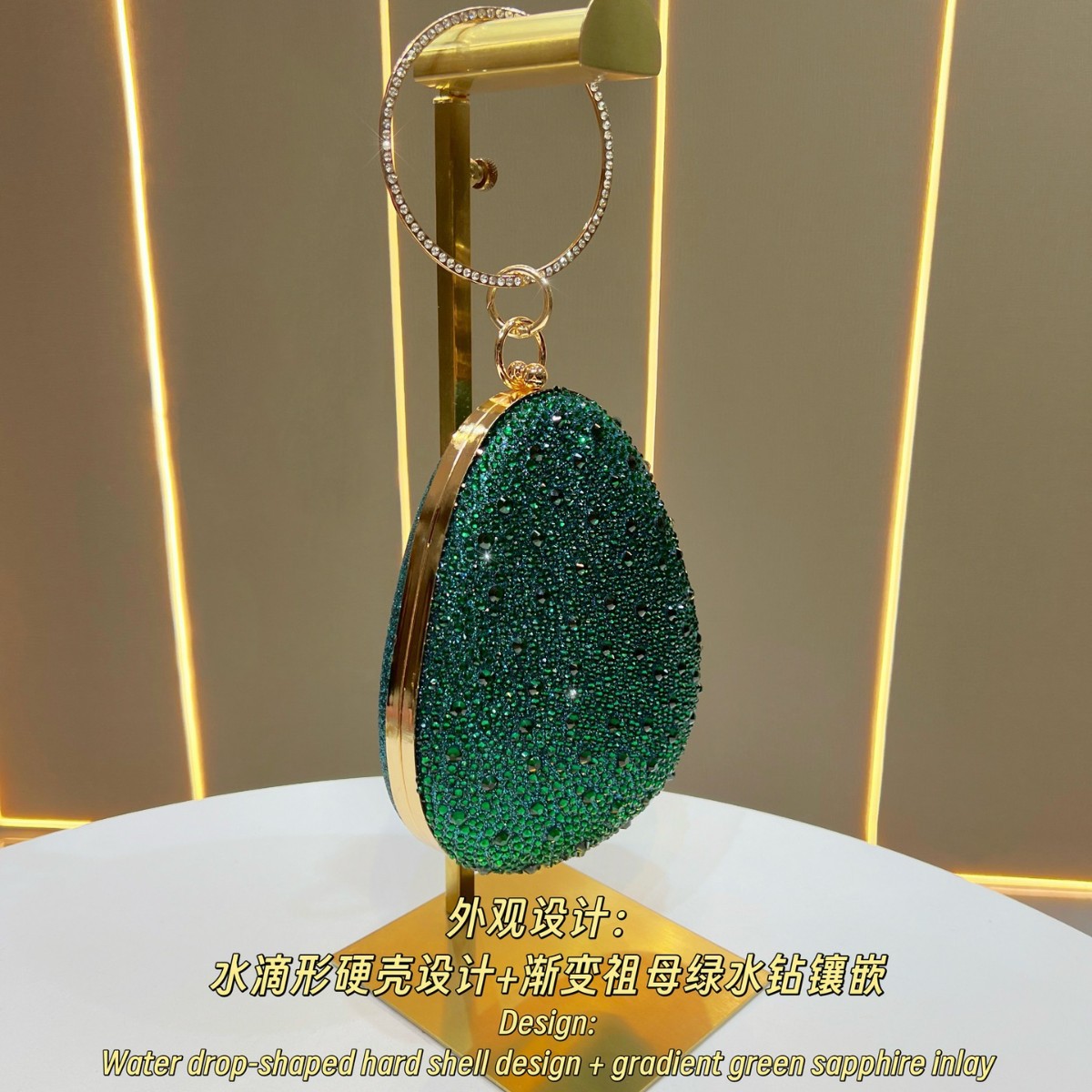 Smaragdgrüne Clutch mit Vollbe – Luxury Bags Green Bewertung und Preis