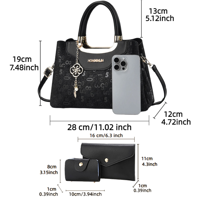 3-teiliges Modisches Damen-Han – Luxury Zipper Bags Bewertung und Preis
