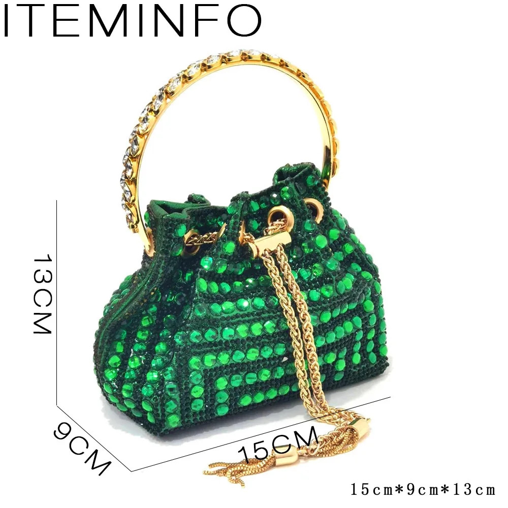 Luxuriöses Grünes Strass-Schuh – Luxury Bags Green Bewertung und Preis