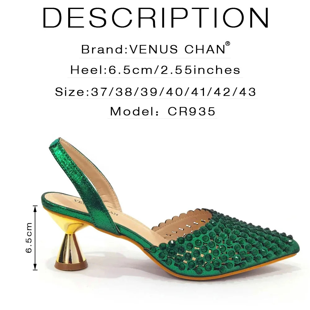 Luxuriöses Grünes Strass-Schuh – Luxury Bags Green Bewertung und Preis