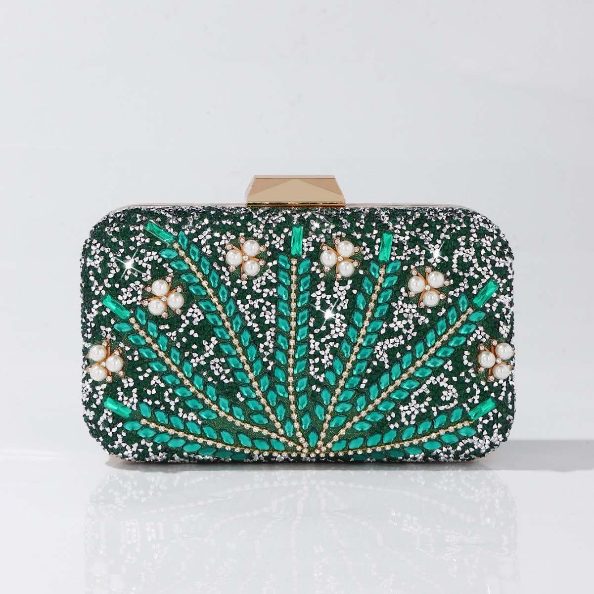 Luxuriöse grüne Abend-Clutch m – Luxury Bags Green Bewertung und Preis