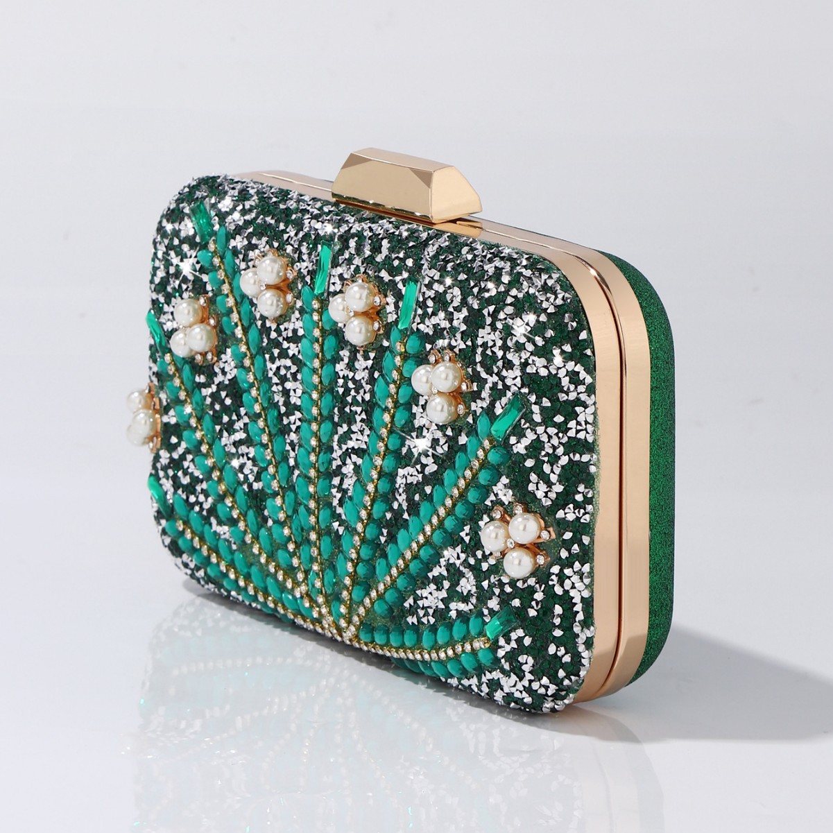 Luxuriöse grüne Abend-Clutch m – Luxury Bags Green Bewertung und Preis