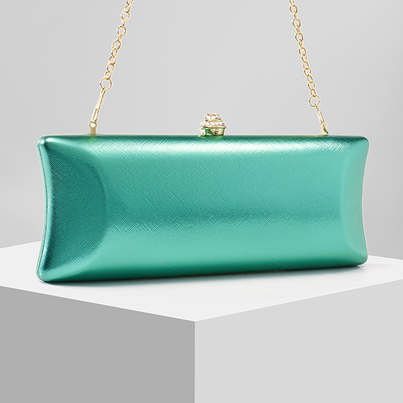 Klassische lange Box-Abendtasc – Luxury Bags Green Bewertung und Preis