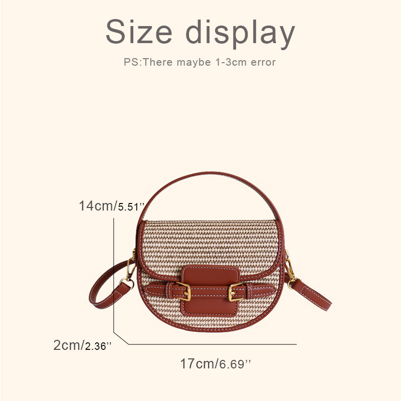 Englischer Stil Mini-Strohsatt – Luxury Bags Leather Bewertung und Preis