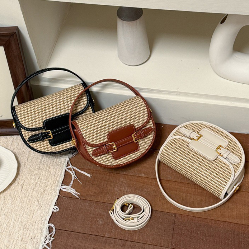 Englischer Stil Mini-Strohsatt – Luxury Bags Leather Bewertung und Preis